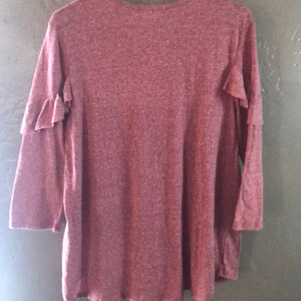 Cedar & Gold Crossed Ruffle Top - Picture 3 of 6